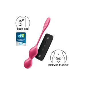 Boules de Geisha vibrantes télécommandées fushia Love Birds 2 Satisfyer