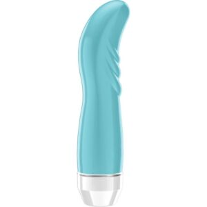 Vibromasseur avec strie point G multivitesse turquoise ou violet
