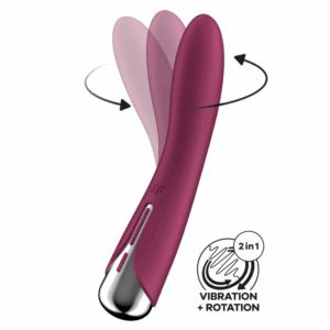 Vibromasseur USB tête rotative point G rouge Satisfyer