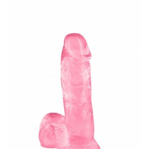 Gode jelly rose ventouse taille S 15.3cm