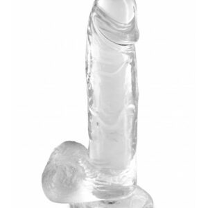 Gode jelly transparent ventouse taille L 20cm