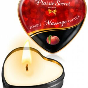 Mini bougie de massage pêche de vigne boîte coeur 35ml