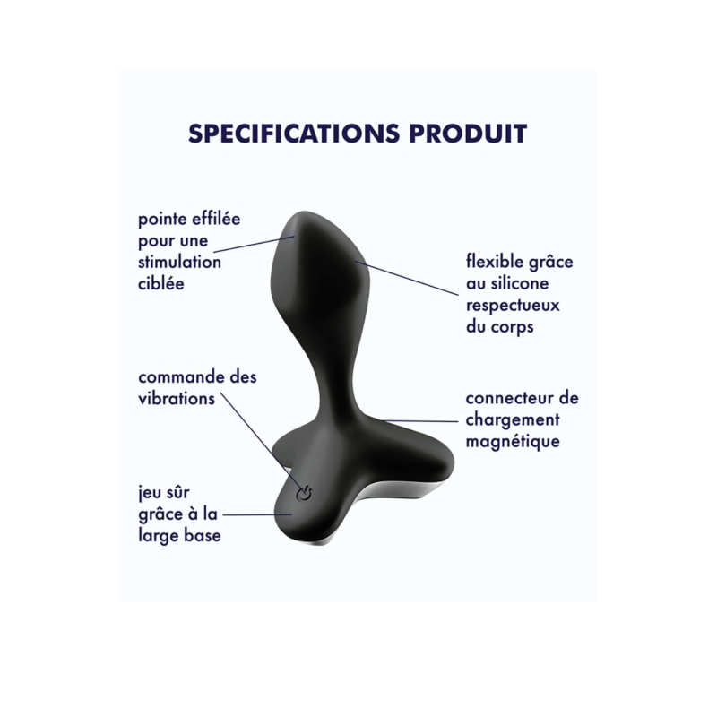 Vibromasseur anal USB noir Game Changer Satisfyer – Image 2