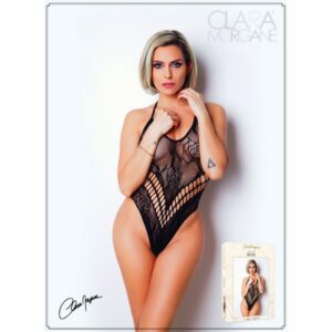 Body effet string sexy noir en résille - Le Numéro 4 - Collection Body